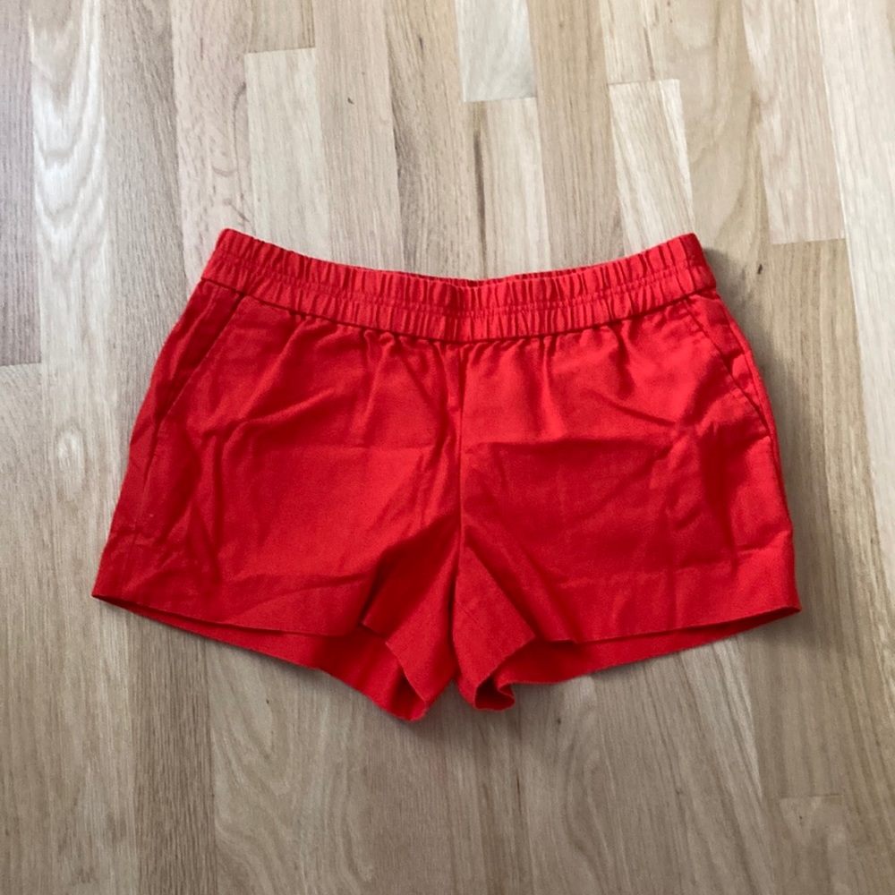 J. Crew burnt orange elastic shorts